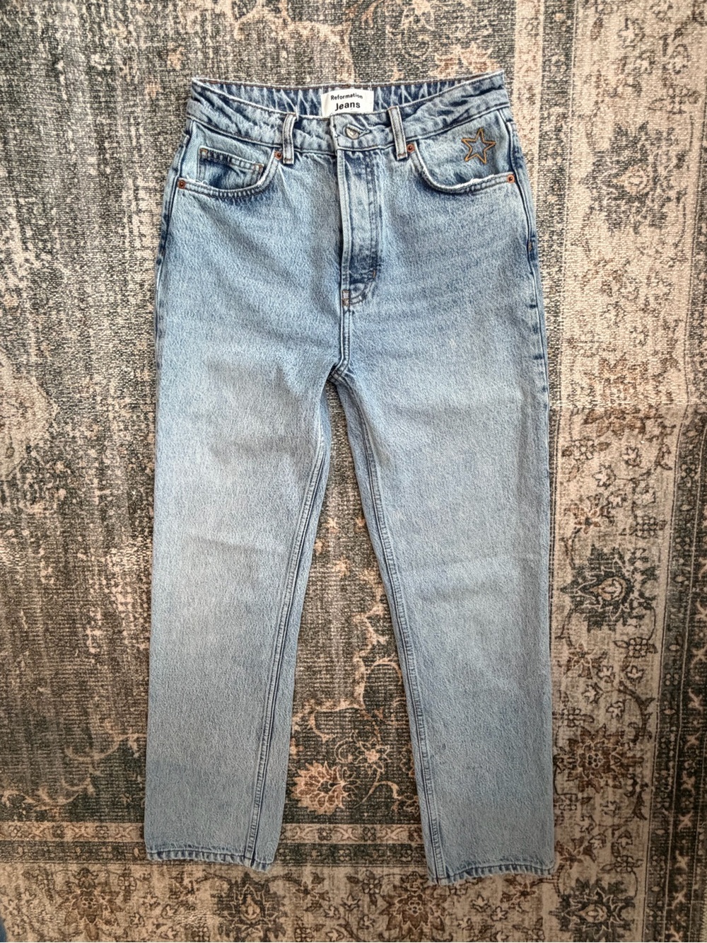 Reformation Cynthia High Rise Straight Jeans